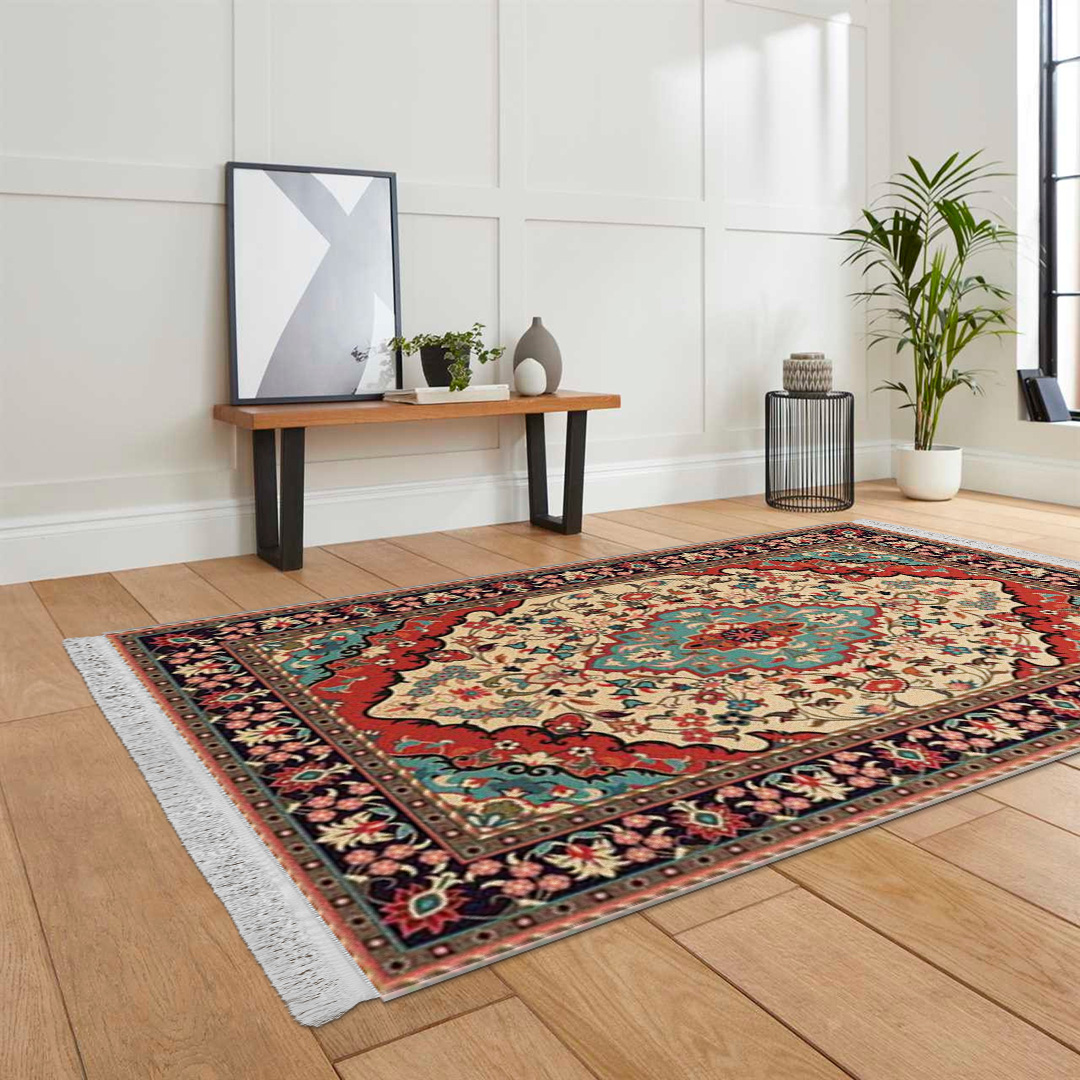 فرش مخمل نادی طرح سنتی کد o130